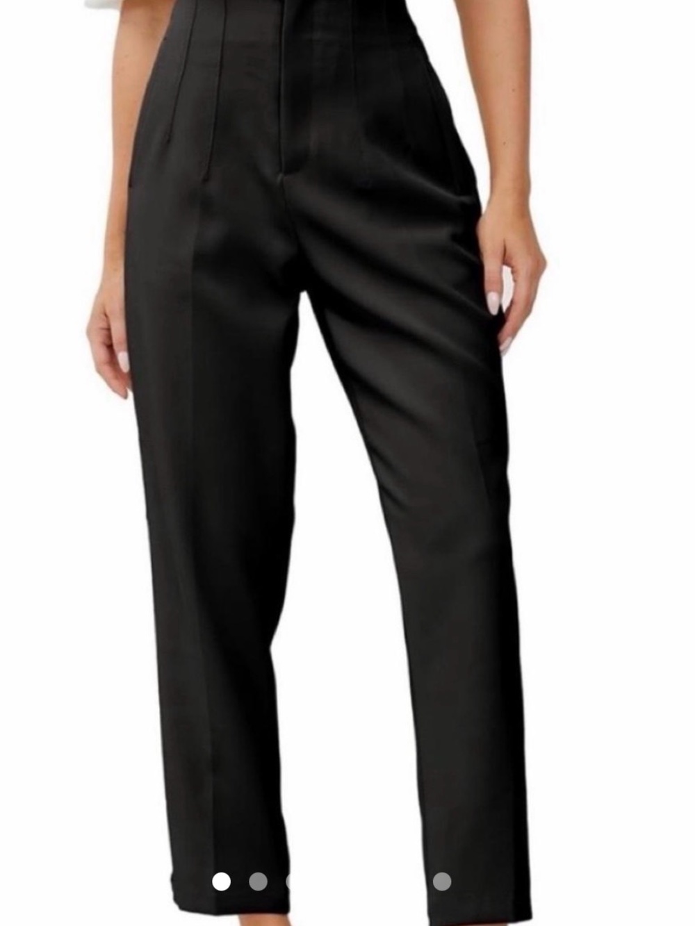 Zara High-Waist Black Tailored Trousers